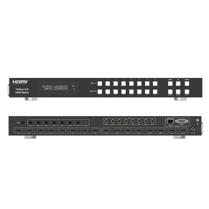 Vand Matrix Evoconnect HDMI 2.0 8x8 cu AudioExtract, telecomanda, NOU.