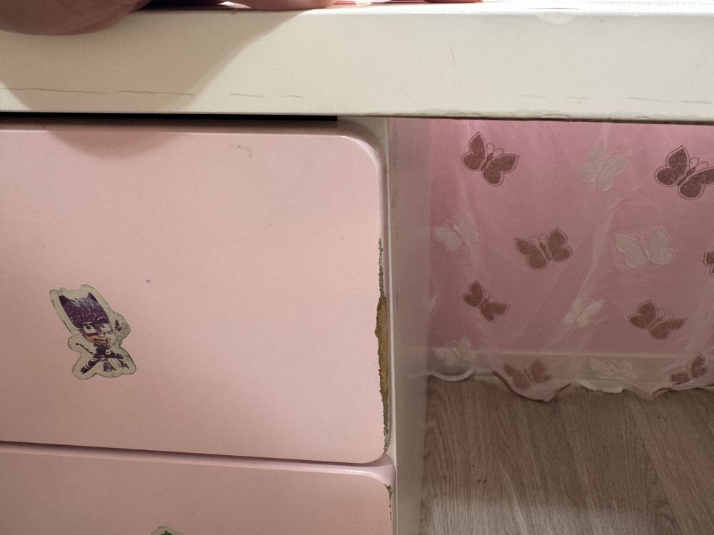 Ikea Set pat supraetajat cu birou, dulap si saltea, demontare cumpara