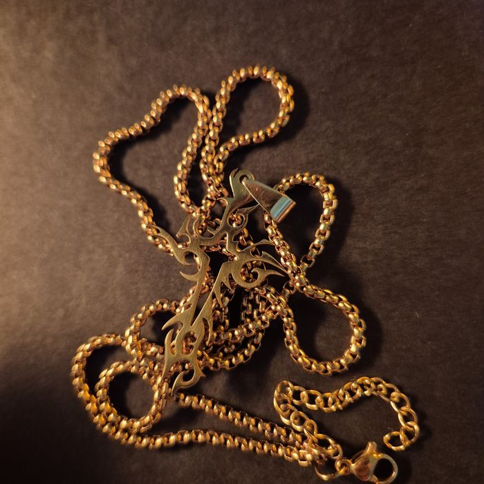 lant cu cruce din otel inoxidabil