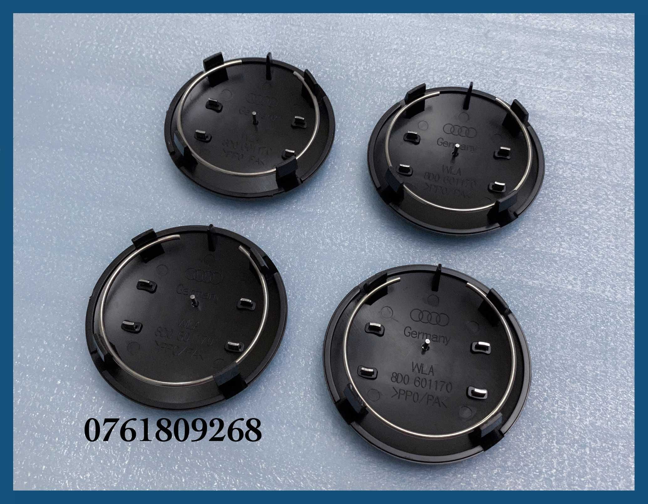 Set 4 capace 68mm 8D0601170 jante aliaj Audi A3 A4 A5 A6 A7 8 Q3 Q5 Q7