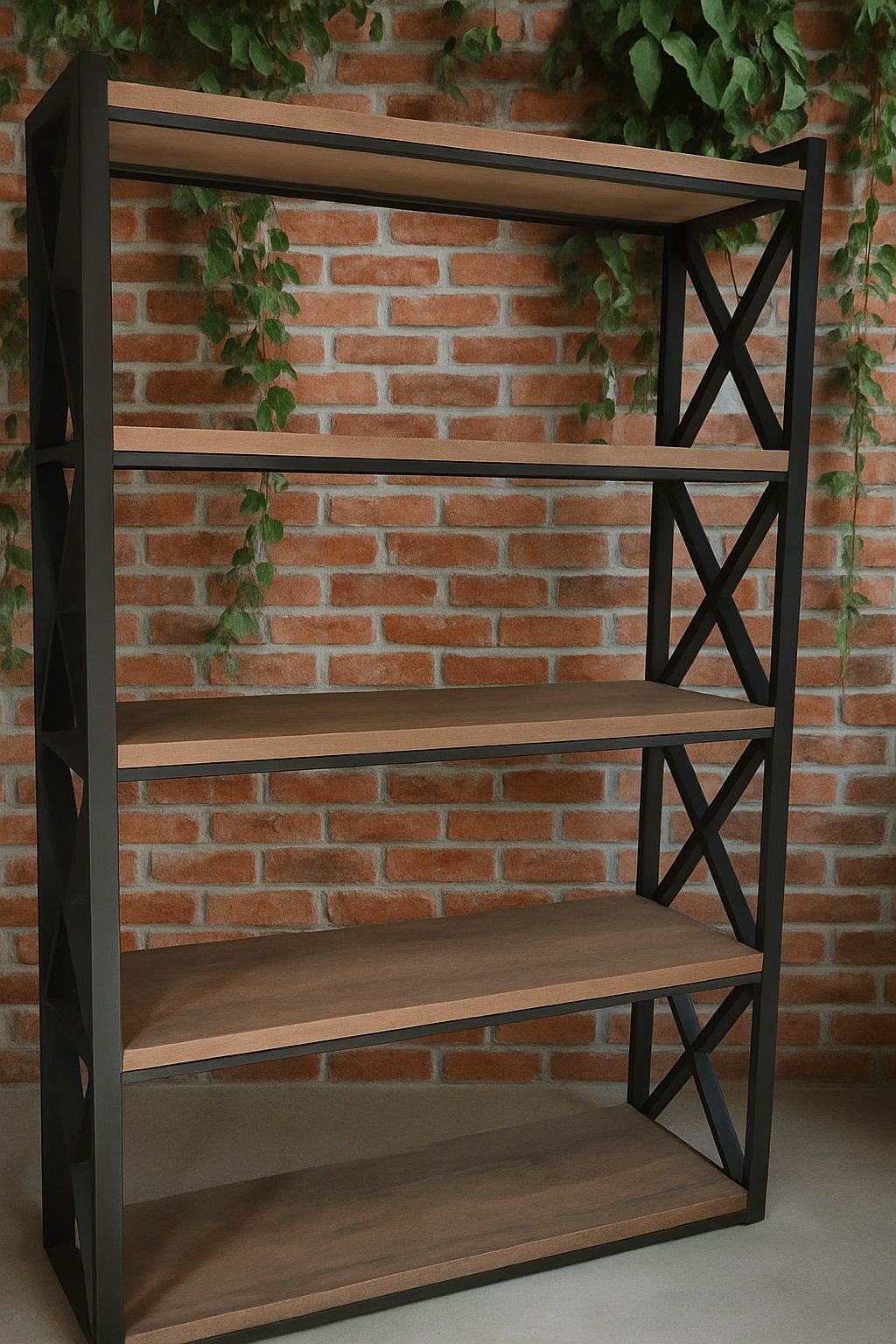 Loft uslubidagi zamonavi stellaj