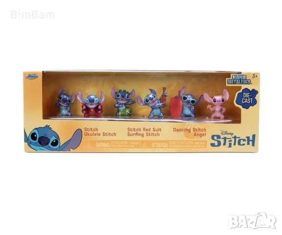Оригинален Nano комплект метални фигурки Stitch / Стич 6 броя - Jada