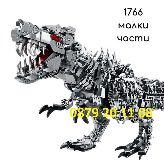 Мега механичен конструктор 1766ч Тиранозавър Рекс динозавър