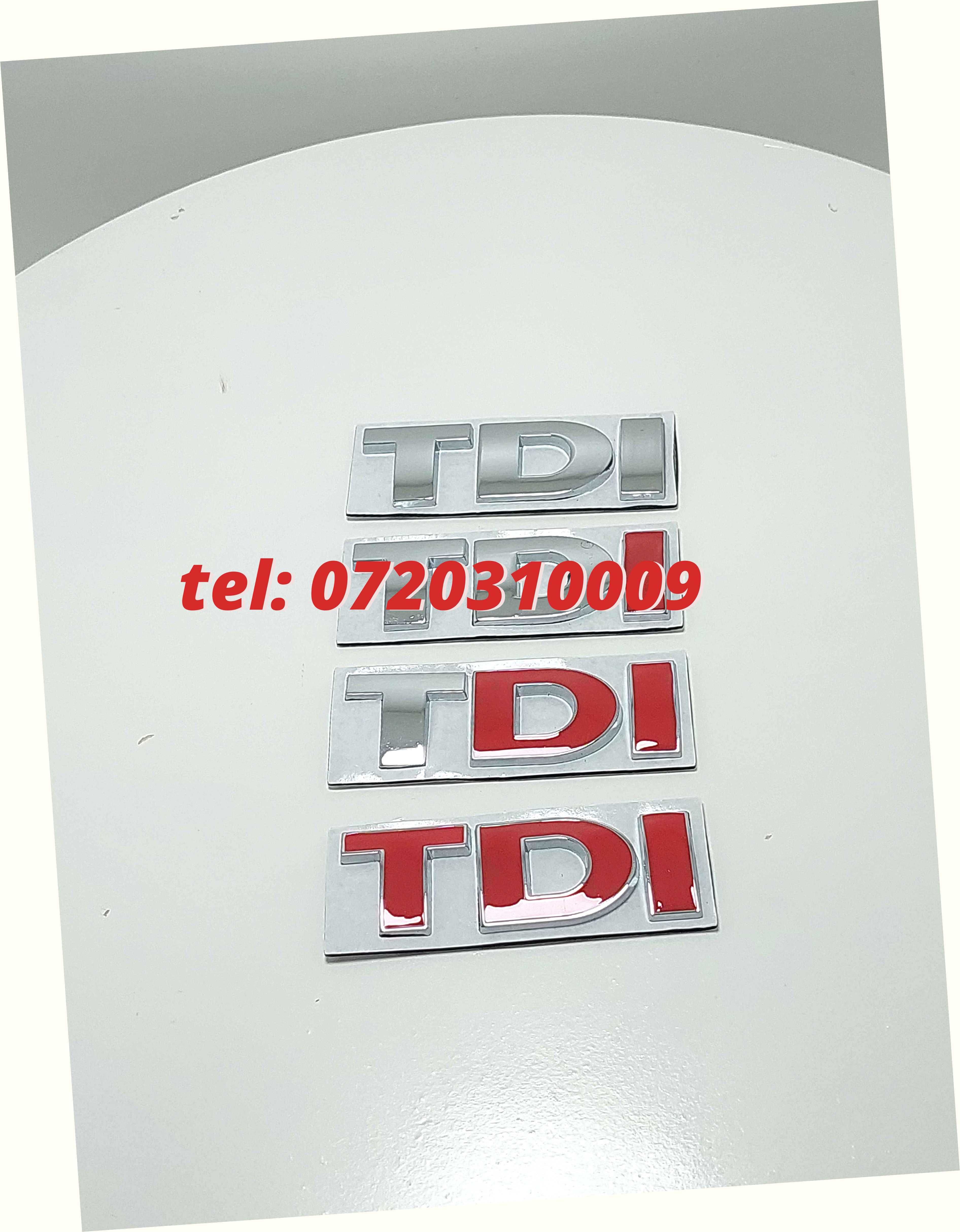 Sigla Tdi Cromata Tdi Cu I Rosu Metalica Vw
