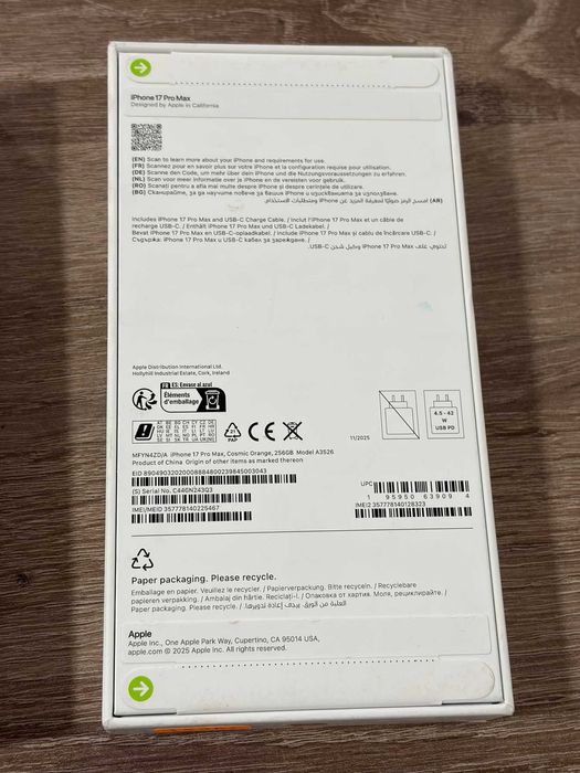 Iphone 17 pro max 256 gb