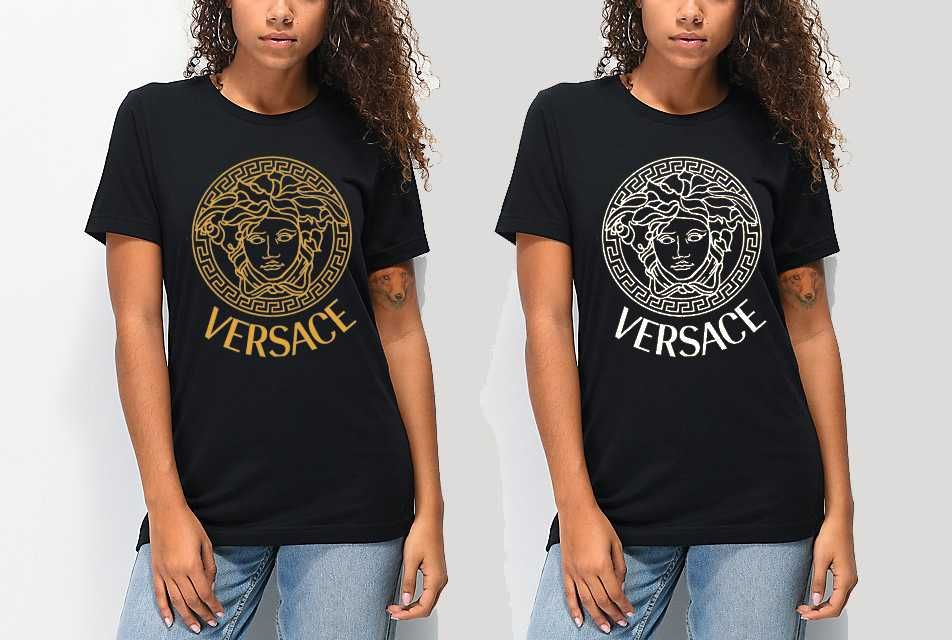 Дамска тениска Versace принт Модели, цветове и размери