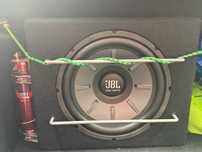 Subwoofer auto JBL  + Amplificator + Condensator +  Cabluri