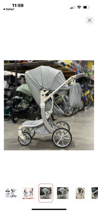 Кожаная коляска