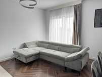 Colțar extensibil cu ladă de depozitare – stare excelentă