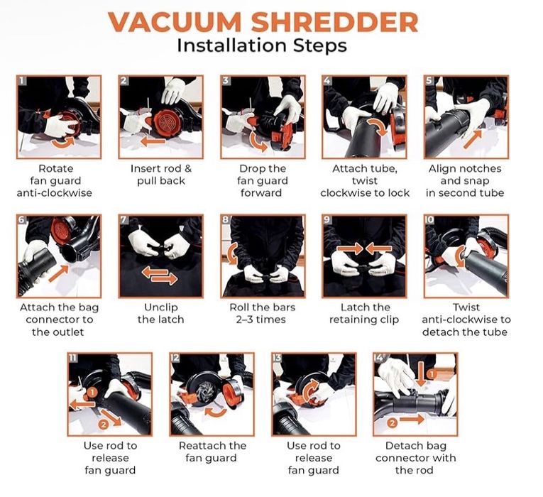 Aspirator și suflantă electrică pentru frunze Black+Decker 3 în 1