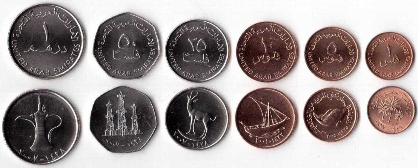 Современные Монеты ОАЭ, Евро центы и Кроны.