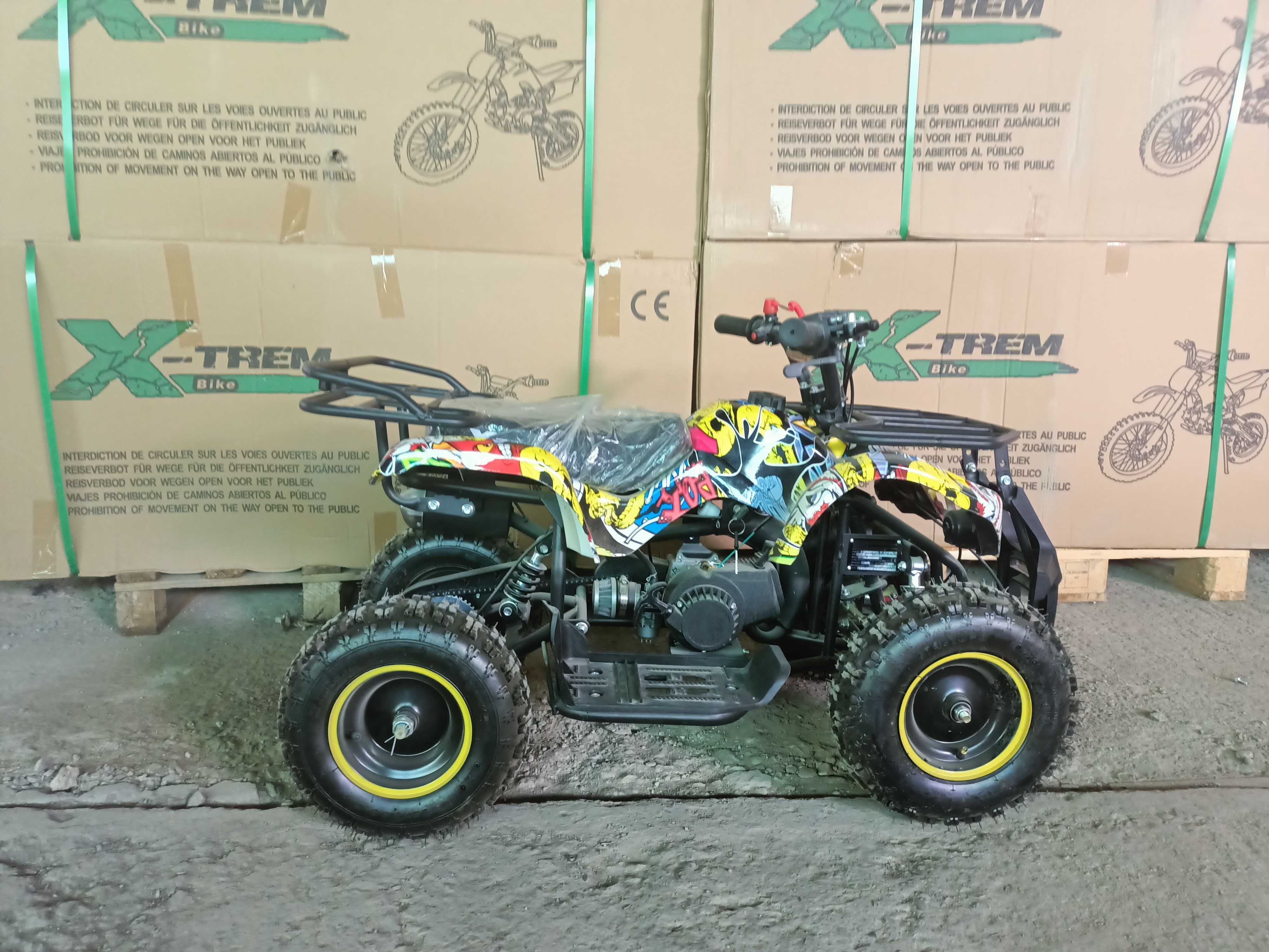 Mini quad atv grafitti 49cc + casca protectie