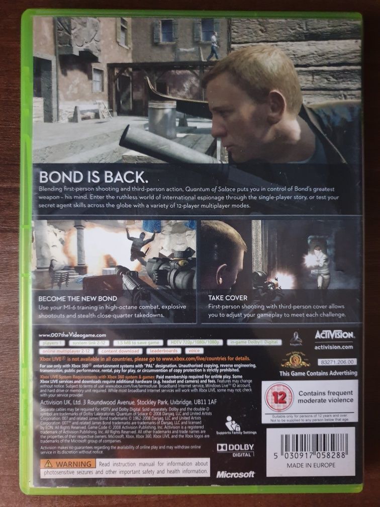 007 Quantum Of Solace Xbox 360