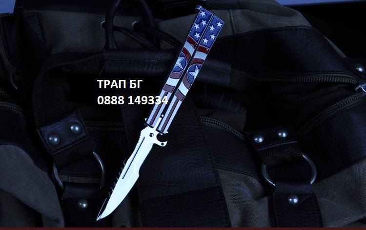 Тренировъчен нож пеперуда OVERWATC butterfly balisong MARVEL Spiderman