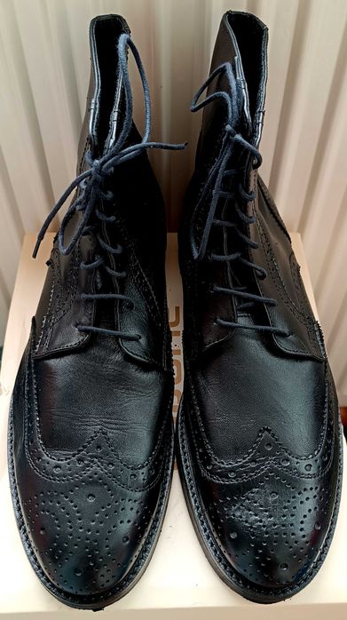 Bocanci cu inserții din piele naturală mărimea 44 made in ITALY