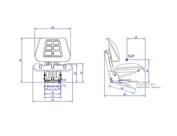 Scaun tractor suspensie mecanica, import Germania