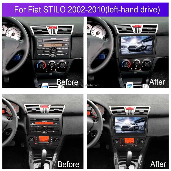 Мултимедия Двоен дин за Fiat Stilo навигация 2 Дин плеър Android Стило