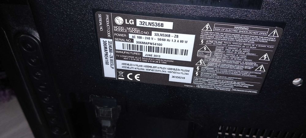 Televizor LED LG, 81cm, HD, nonsmart, model 32LN536B