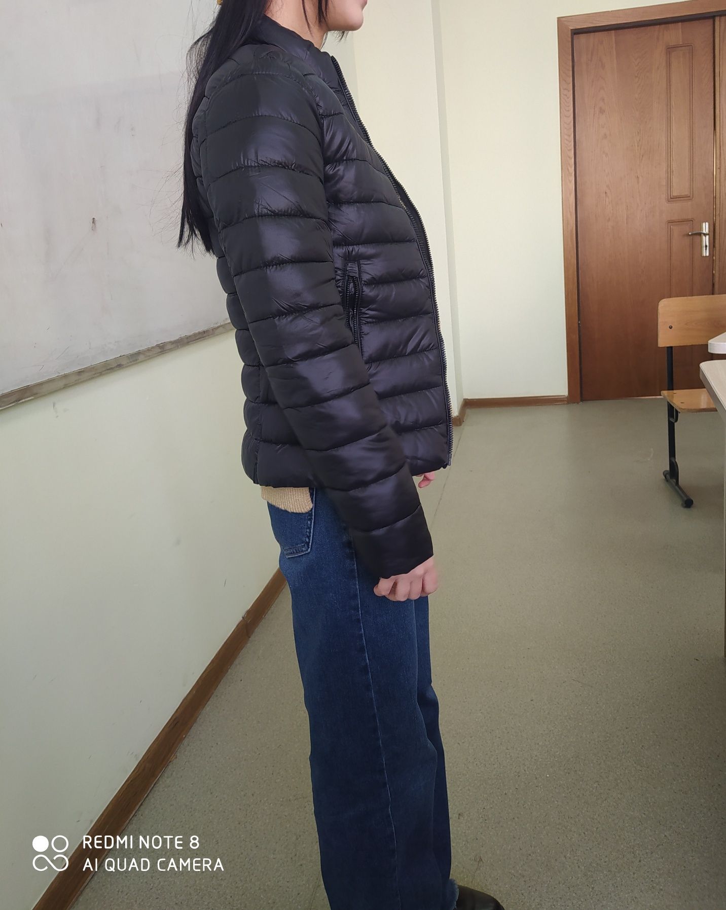 Укороченная (весенний/осенний) курточка-пуховик женская для подростка