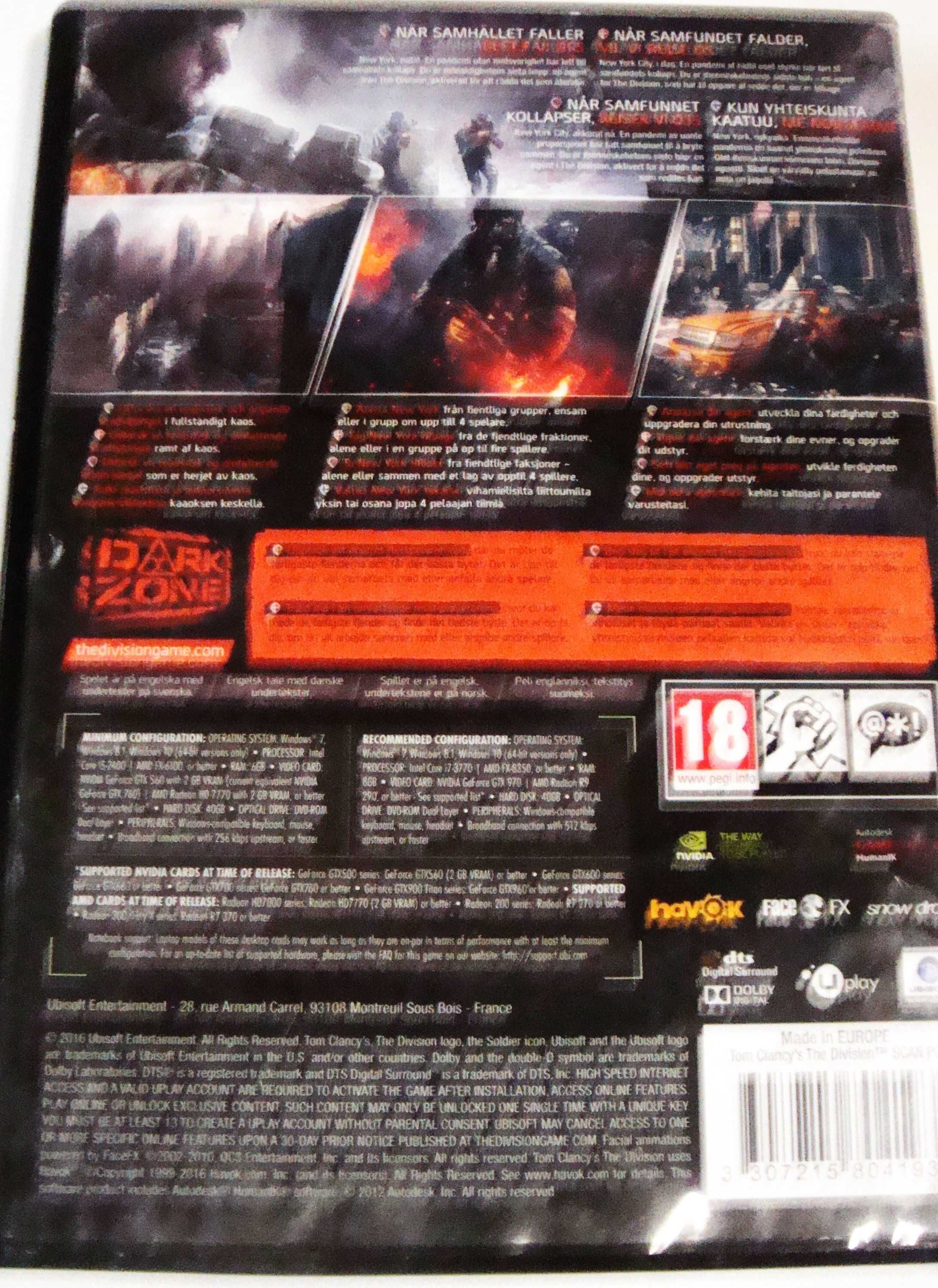 PC DVD-ROM The Division+Surefire model 48702