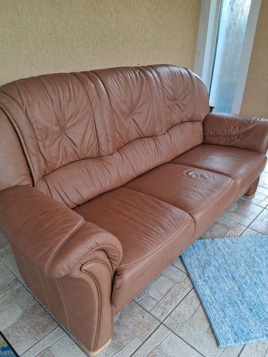 Set canapele piele naturala