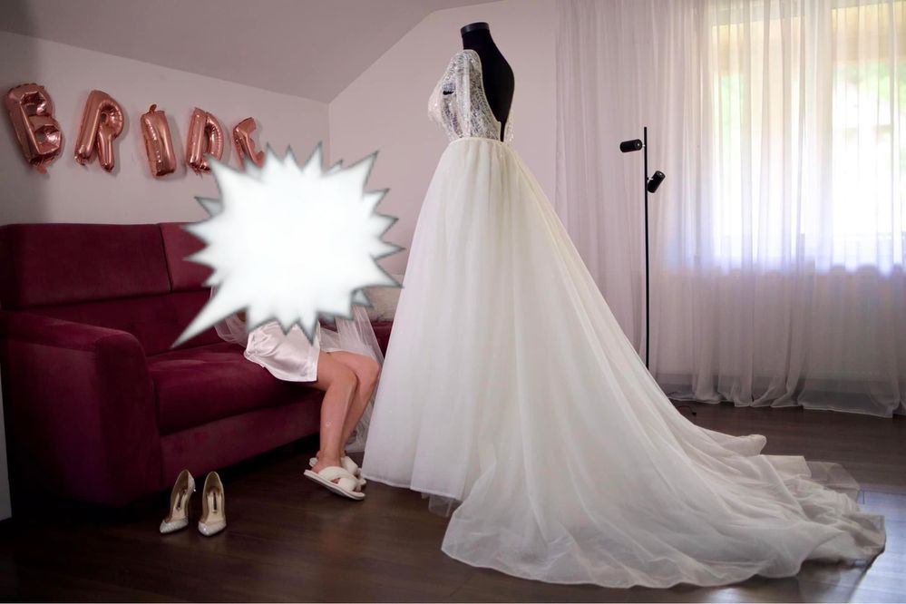 Rochie de mireasă Spossa dell amore, prințesă, sirenă, lux, trenă