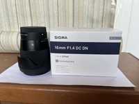 Продам объектив Sigma 16 mm F1.4 DC DN (Sony E)