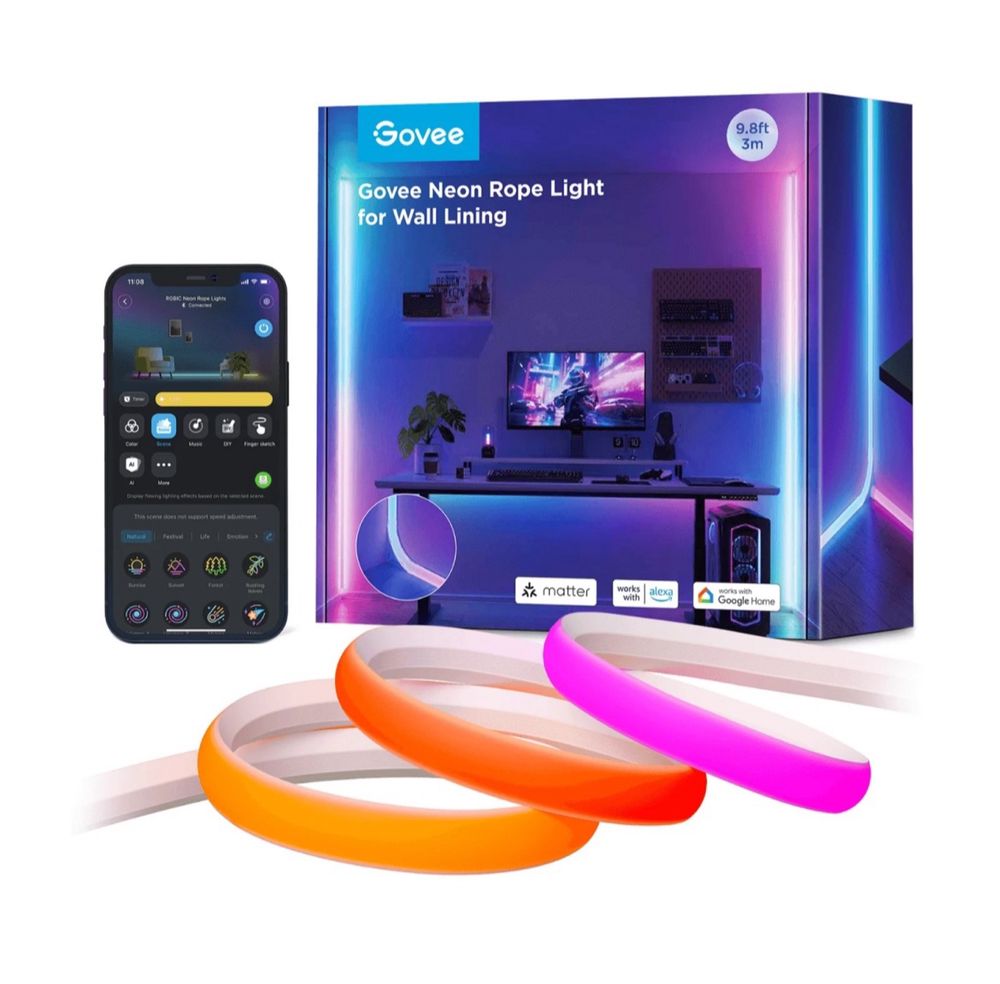 Govee neon rope light Цветна светлина синхронизация на музика
