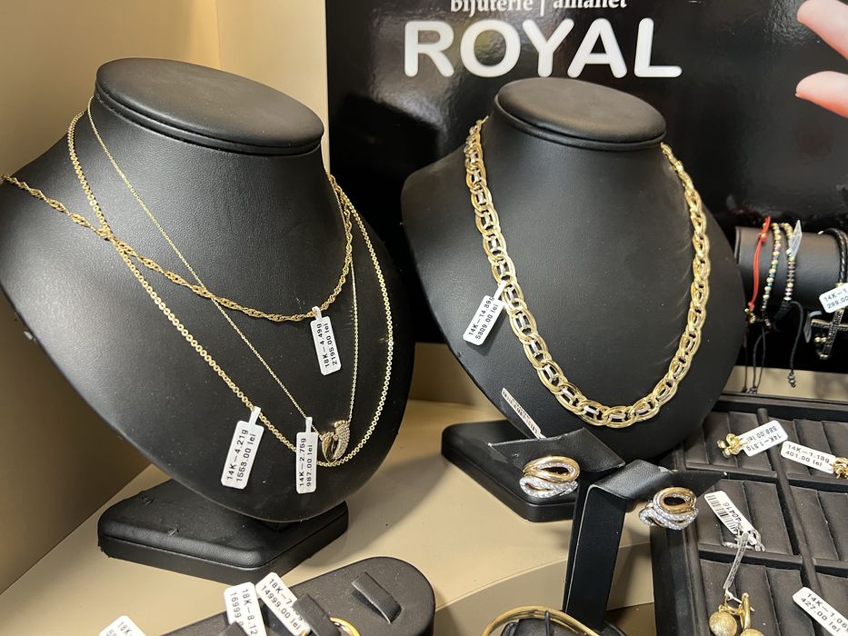 Royal: AUR 14K Inel/Bratara/Cercei/Lant/ de la 369 lei/g bijuterii
