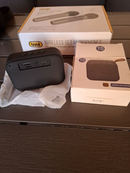 Pachet boxa+microfoane karaoke+boxa mica
