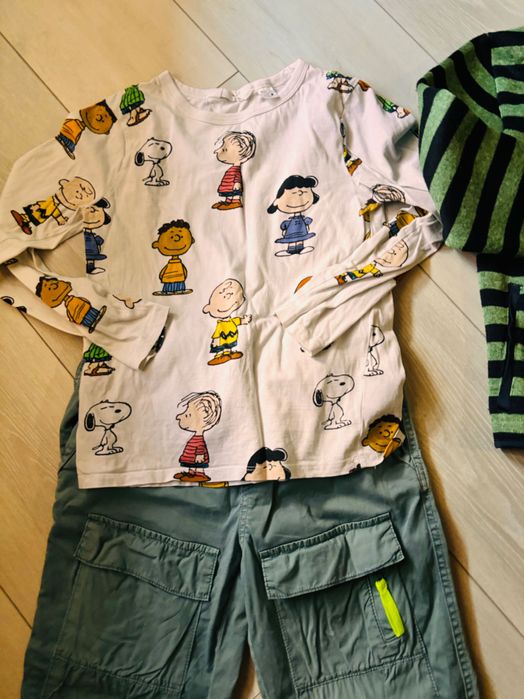 сет 2 панталона 3 блузи елек и жилетка 7-9 години Zara next hm adidas