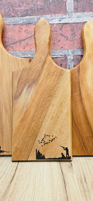 Коледни, ловни и рибарски дъски от бук с гравюра – 20 лв