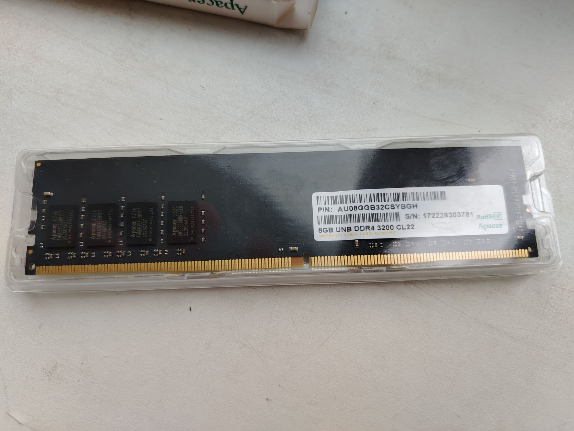 Оперативная память для ПК Apacer DDR4 8GB 3200 MHz (DIMM)