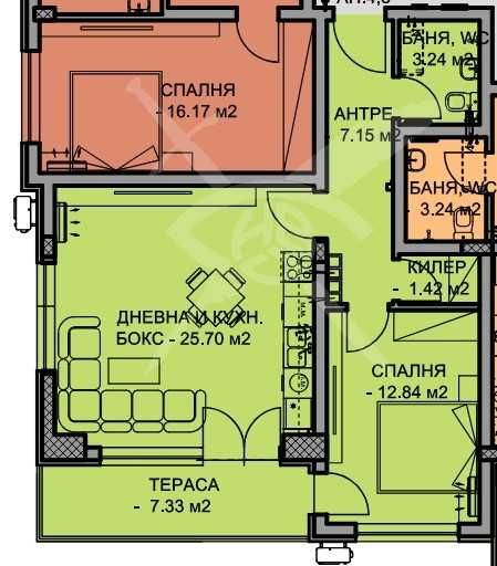 Двустаен апартамент в кв. Остромила!  774-23106