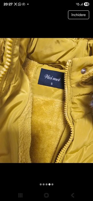 Geaca cu guler blanita xs