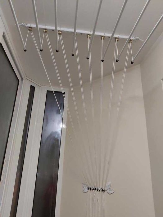 Здрав таванен простор  за сушене на дрехи - (ДВОЙНА РОЛКА) (МЕТАЛЕН)