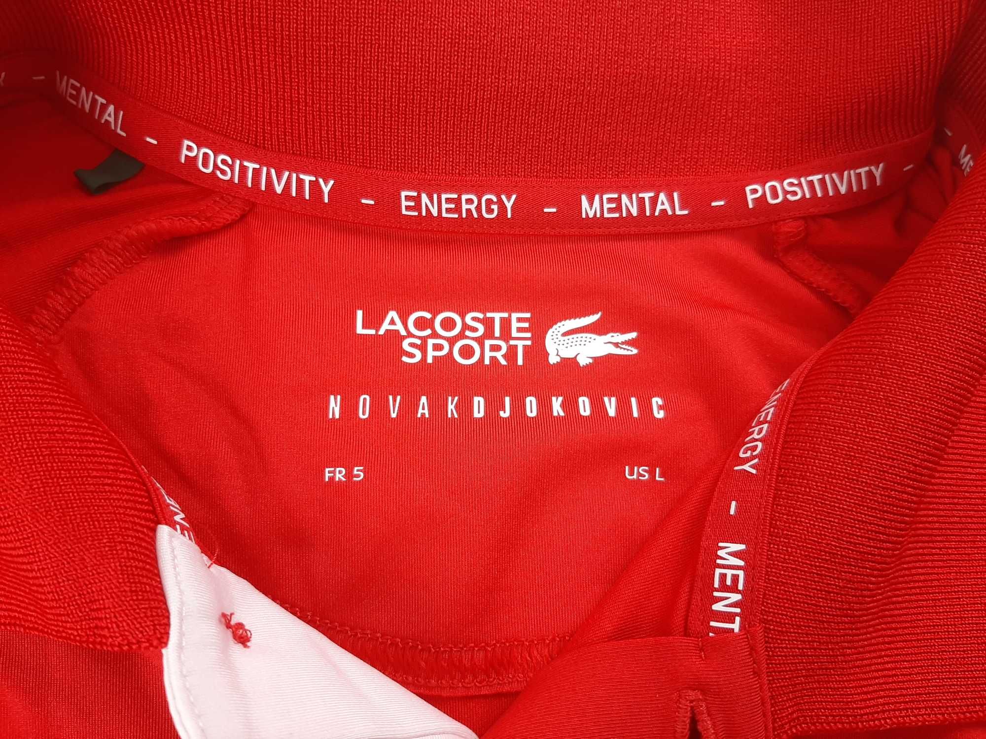 Lacoste x Djokovic - Оригинална мъжка тениска с яка размер L
