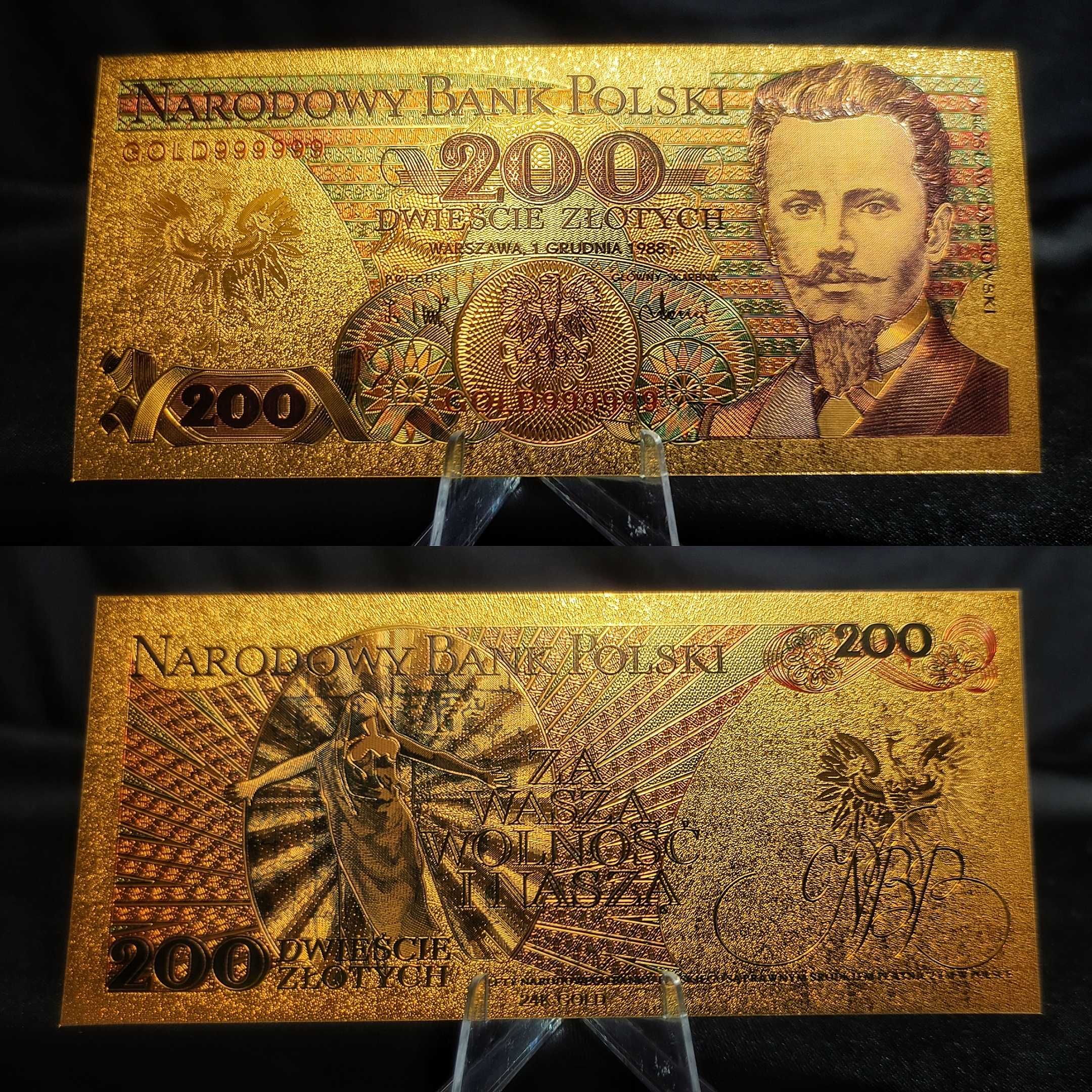 Польша. Сувенирные «Золотые» Банкноты 24k GOLD. Польский Злотый