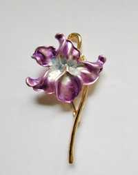 Брошка - лилава орхидея