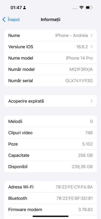 Iphone 14 pro 256 GB deep purple