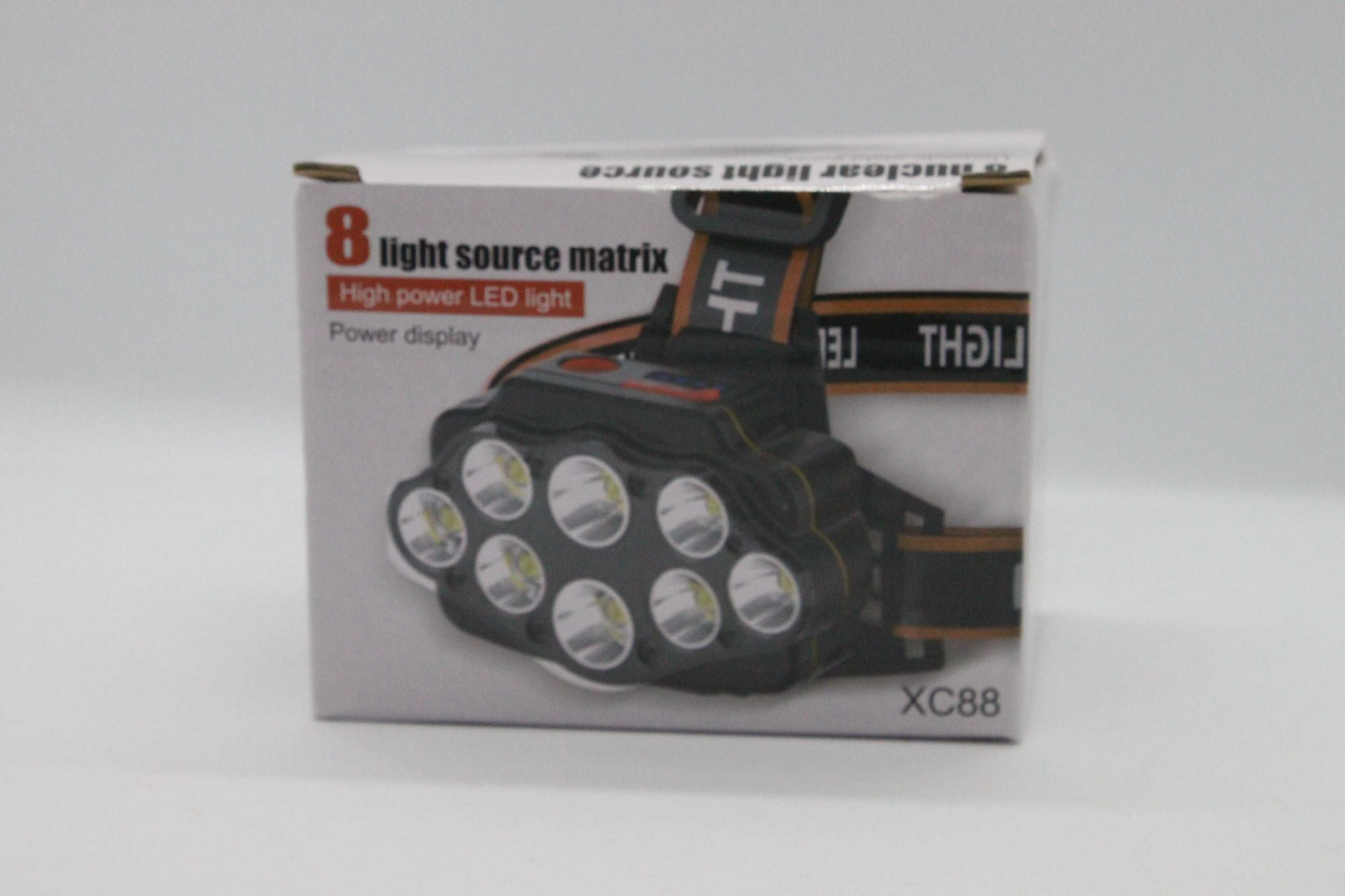 Lanterna de cap 8 LED uri XC88 cu 4 Moduri iluminare