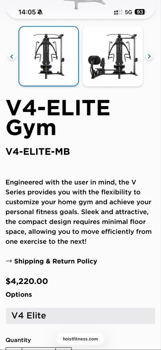 Aparat fitness multifunctional Hoist V4 Elite