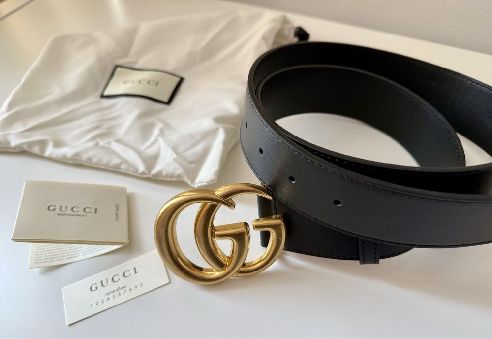 Колан GUCCI ЕСТЕСТВЕНА КОЖА - Дължина 95см