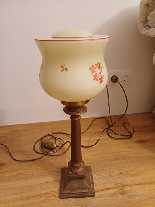 Accesoriu decor lumina alama opalina Franța 1930 Art Deco