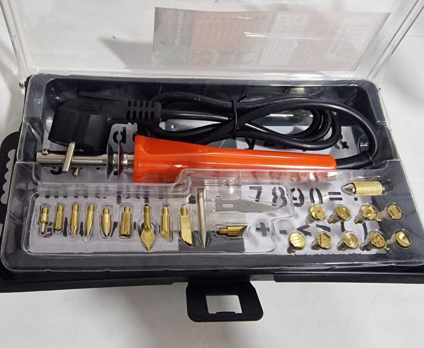 Уред за гравиране 2в1 пирограф и поялник к-т 23части