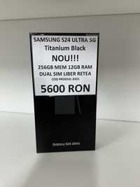 Samsung Galaxy S24 Ultra, 12GB RAM 256GB 5G Titanium Black Nou Sigilat
