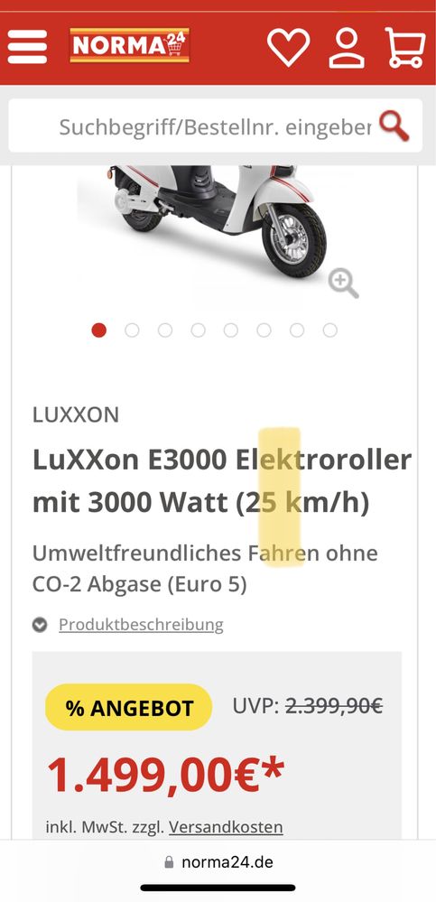 Scuter electric Luxxon E3000 (E-scooter)