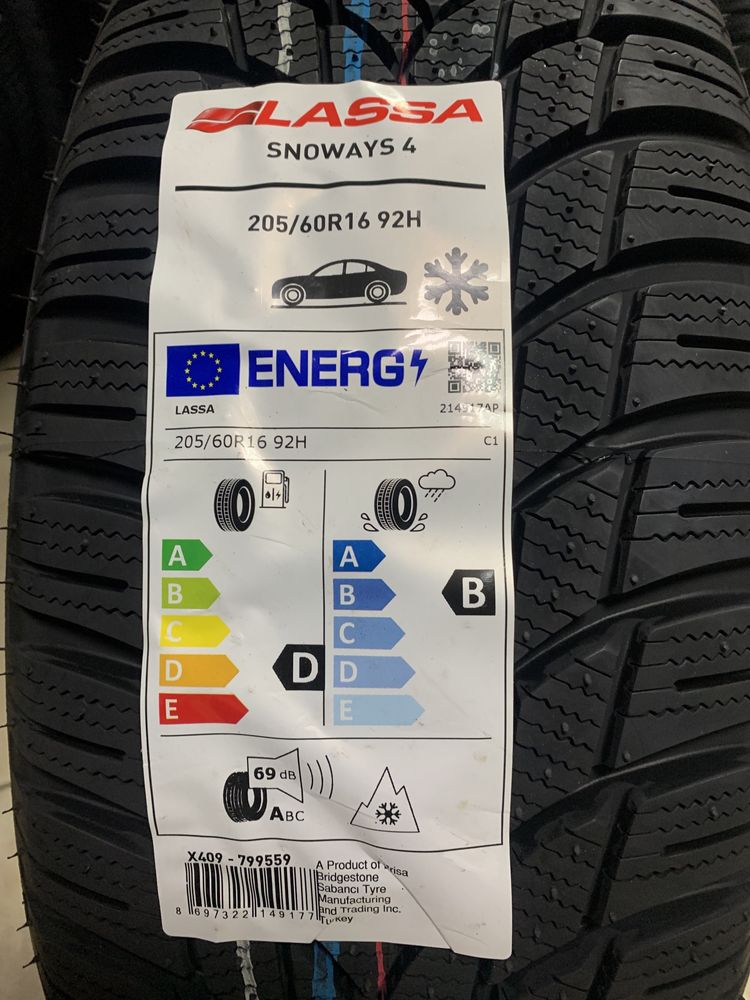 Нови зимни гуми LASSA Snoways 4 205/60R16 92 H TL НОВ DOT