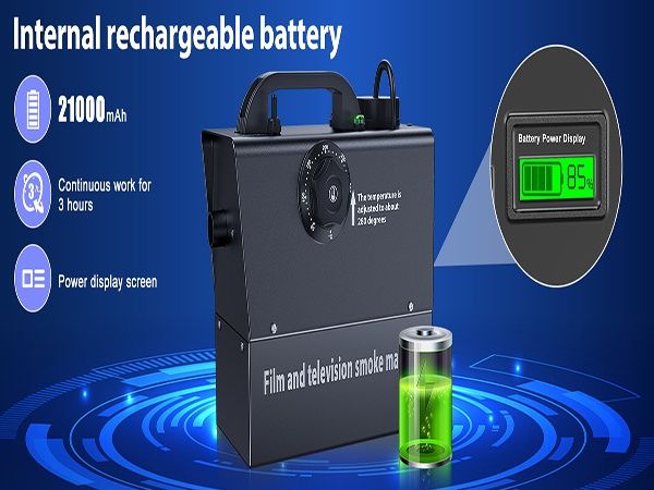 Преносима машина за дим, акумулаторна, професионална 400W, 21000mAh