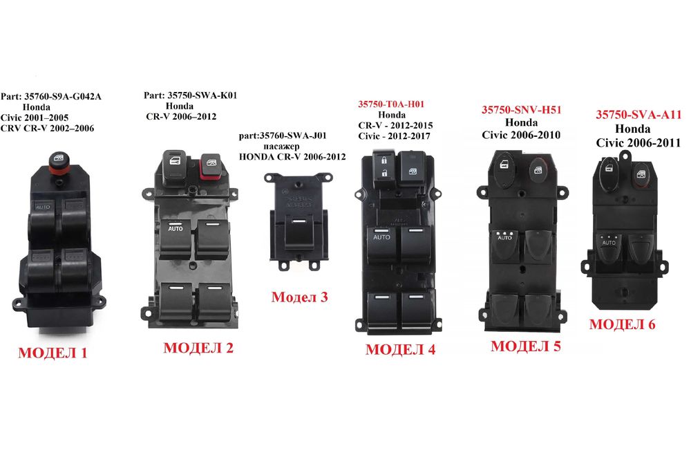 Панел бутони ел.стъкла Honda CRV CR-V Civic